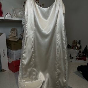 Meshki Cream Satin Gown